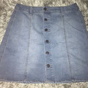 Mossimo front button jean skirt size 8